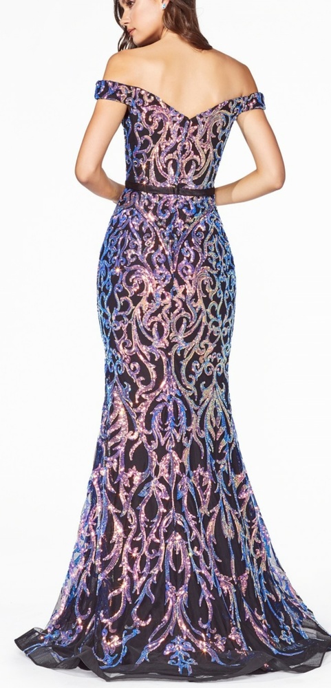 Fitted formal prom gown,evening pageant party dres - Picture 3 of 5